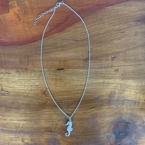 Sterling silver Seahorse pendant necklace.